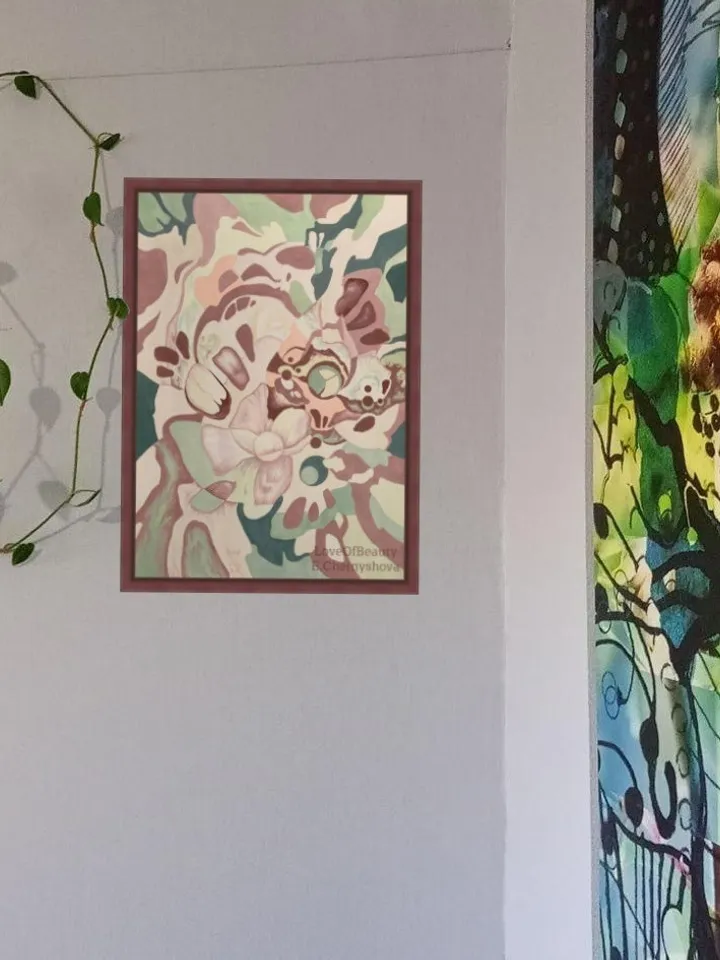Fun abstract interior design painting