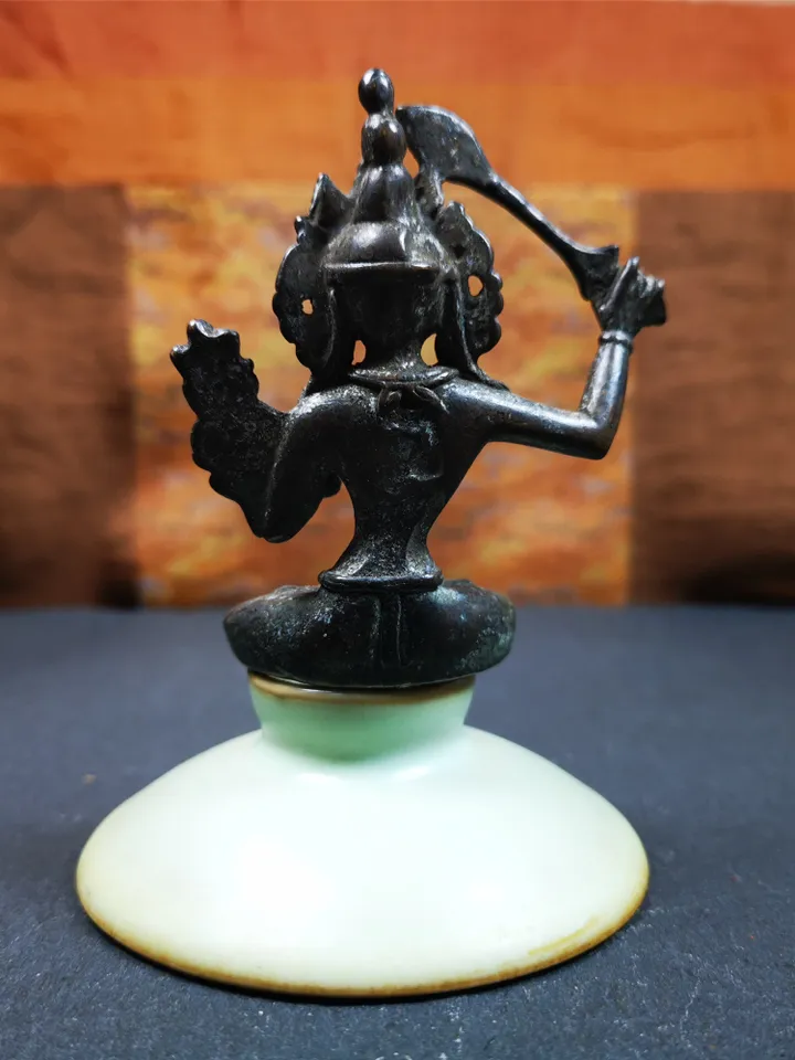 Gandhanra Acient Tibetan Buddhist Statue,Terma,Manjusri,Wisdom Buddha,60 Years Old