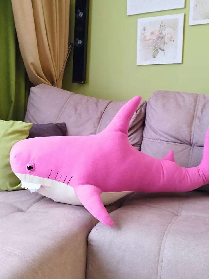 Shark Plush Sewing Pattern - PDF Digital Download - Plush Sewing DIY Project - Step-by-step tutorial - Shark Cushion, Fish Pillow