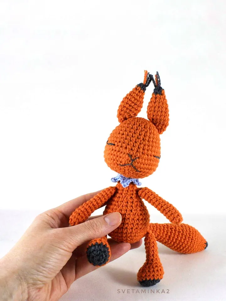 Squirrel Crochet Pattern Cute Amigurumi Animal Toy. Digital Download. PDF.