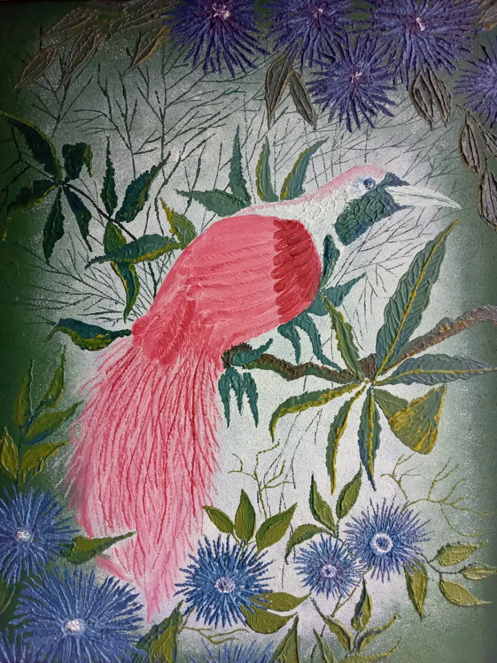 Pink bird.