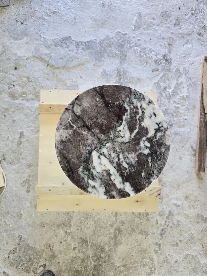 Dark Calacatta Viola Marble side table, end table,nightstand italian marble 100% Handmade Product