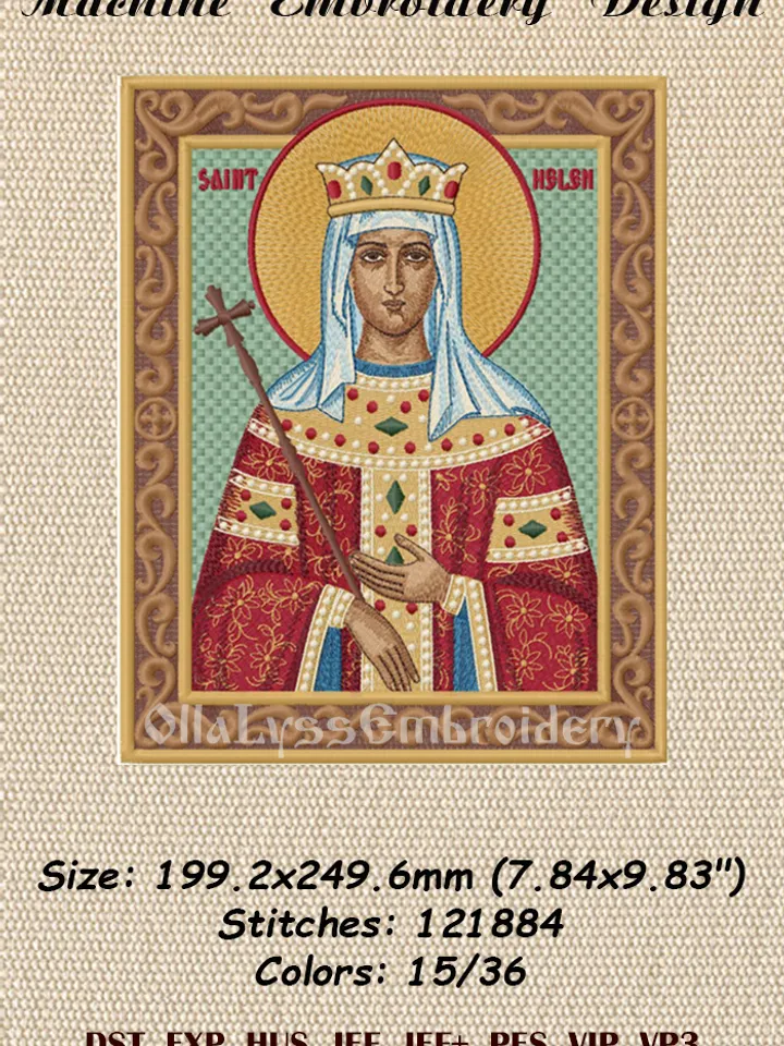 Saint Helen embroidery design