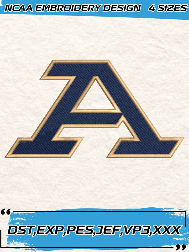 Akron Zips Logos Embroidery Designs,NCAA Logo Embroidery Design,Machine Embroidery Design File,4 Sizes, Digital Download