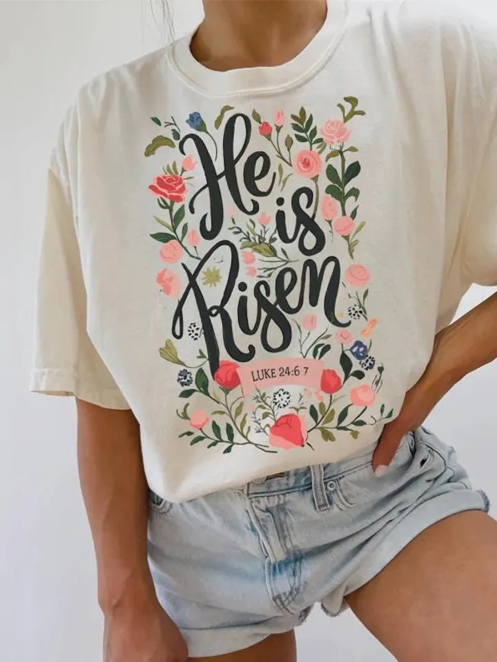 Christian Easter Graphics, Floral Resurrection PNG, Jesus Designs, Sublimation T-Shirt Art, Easter Clipart