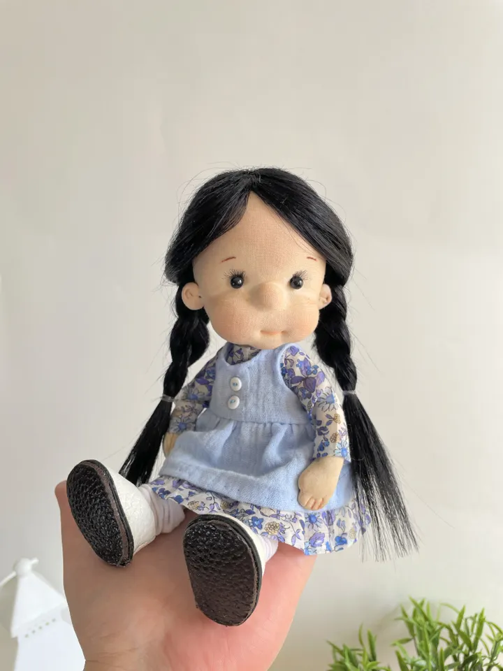 Handmade Textile Doll Art Doll Waldorf Doll Inspiration Birthday Gift for Girl