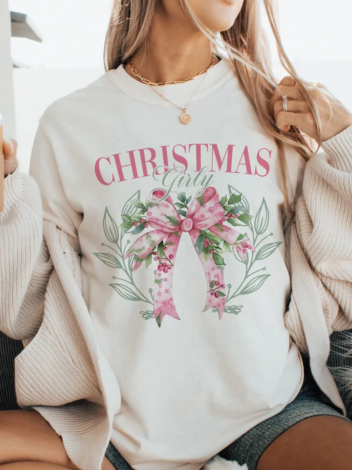 Pink Christmas Girly png, Christmas Coquette Bow png, Pink Christmas png, Girly png, Aesthetic png, Merry Christmas png, Retro Christmas