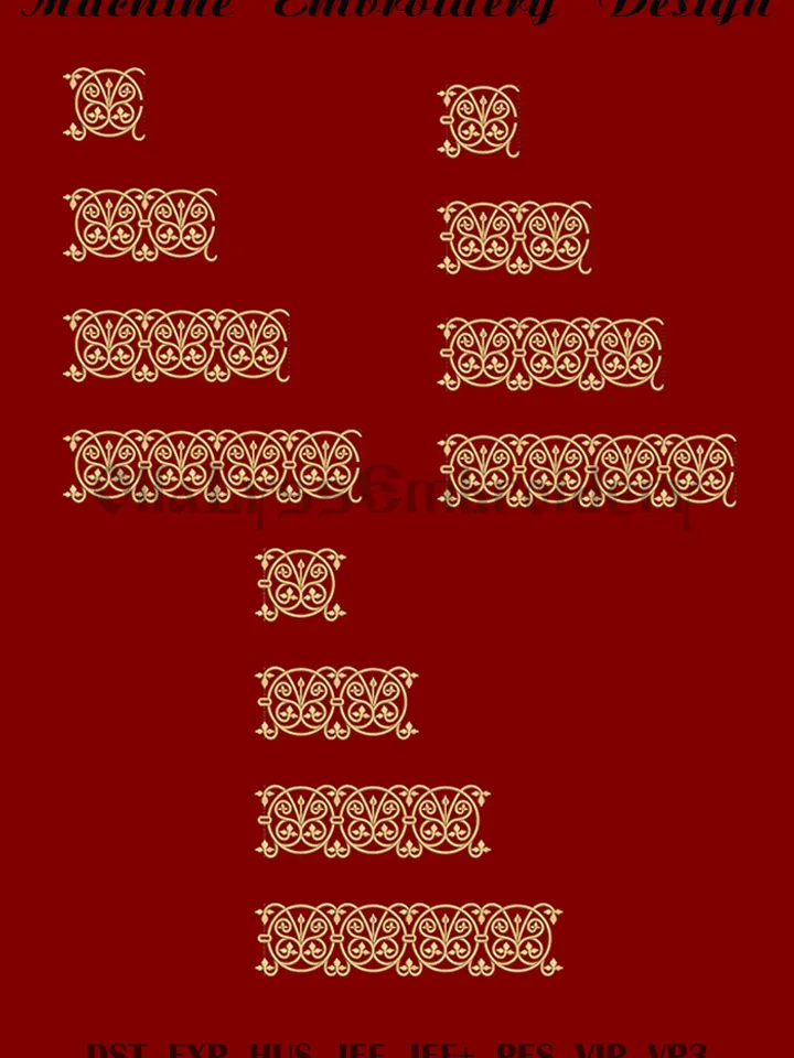 Byzantine endless border 2 set of designs