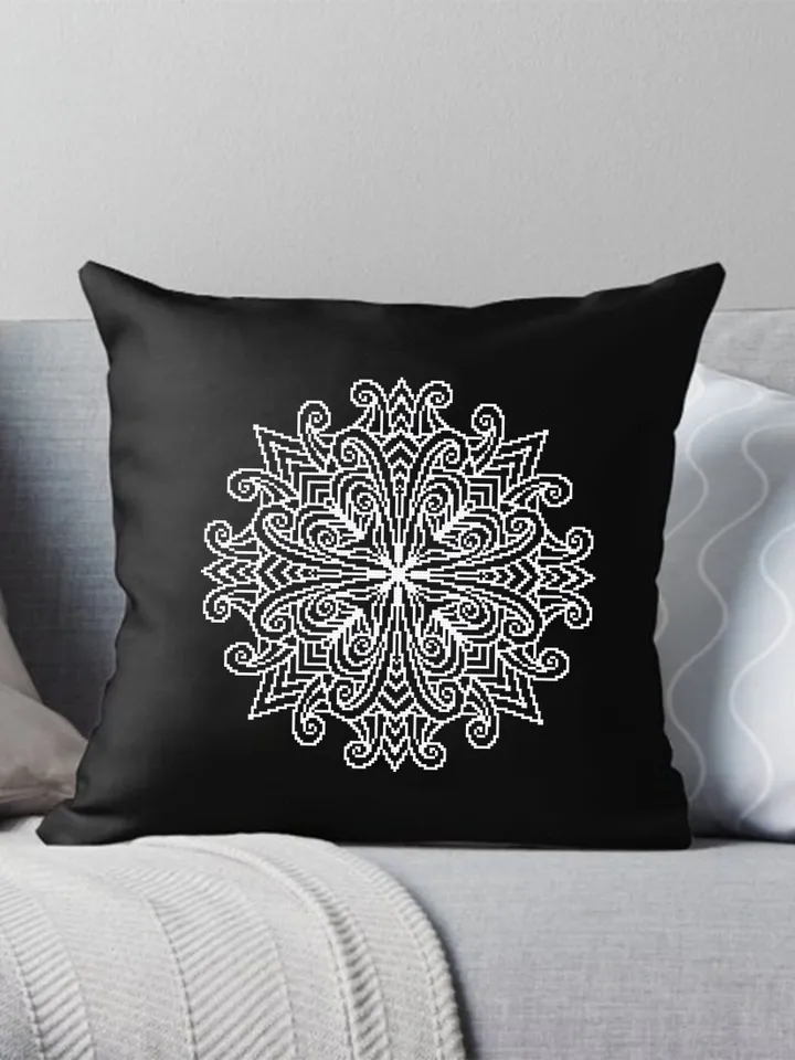 Mandala cross stitch pattern PDF download Mandala ornament cross stitch chart, Monochrome mandala pattern digital PDF, DIY Home decor #M234