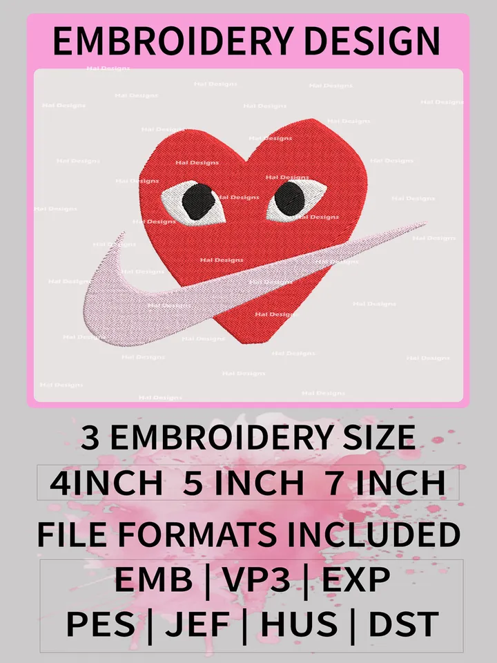 Nike Love Embroidery Designs, Fashion Brands Machine Embroidery Design, Nike Embroidery Design, Embroidery Machin