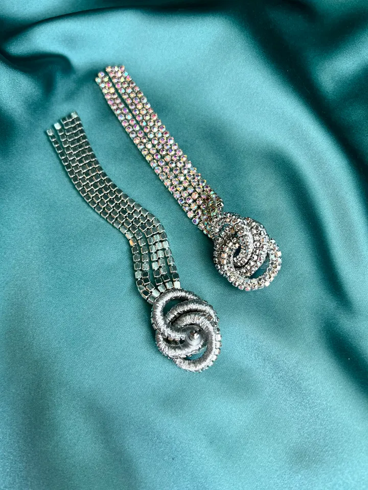 Infinity Crystal Fringe Earrings