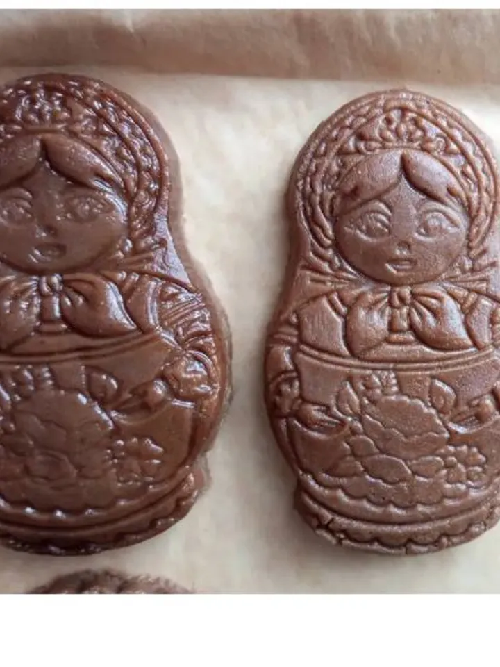 Matryoshka Embossed cookie mold, cookie cutter, wooden mold, Wooden stamp stamp for gingerbread cookies springerle stamp