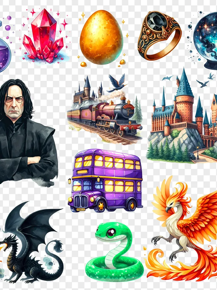 Wizard clipart, wizarding school clipart, magic clipart, magic school clipart, magic clip art, magic stickers, wizard stickers