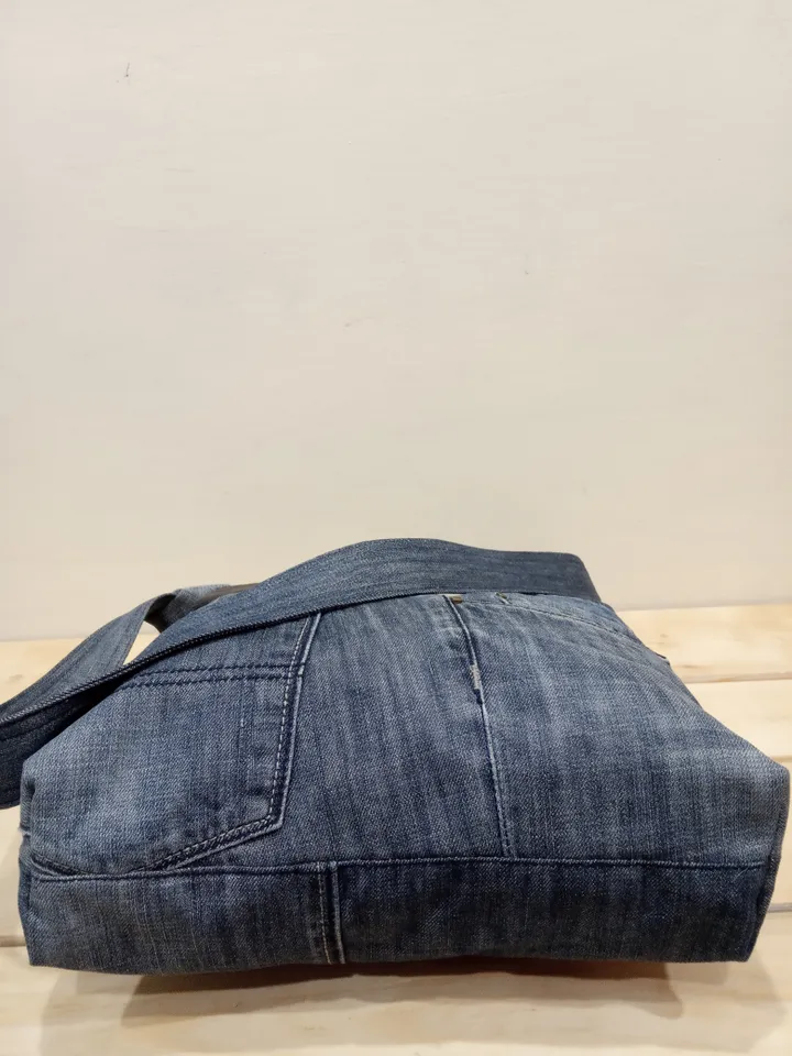 Comfortable Hobo denim shoulder bag handmade- crossbody purse