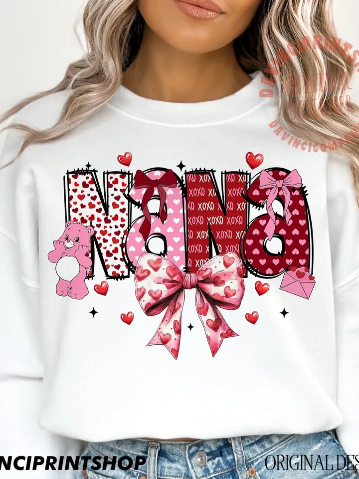 Valentine Mama coquette png, Valentine png, Mama Valentine png, Valentines Day Sublimation, mama and mini Gigi Nana Png, Retro Valentine png