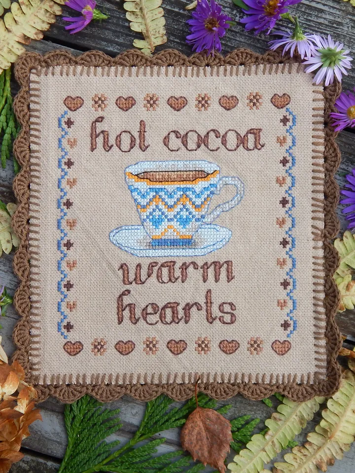 Cup of Cocoa cross stitch pattern