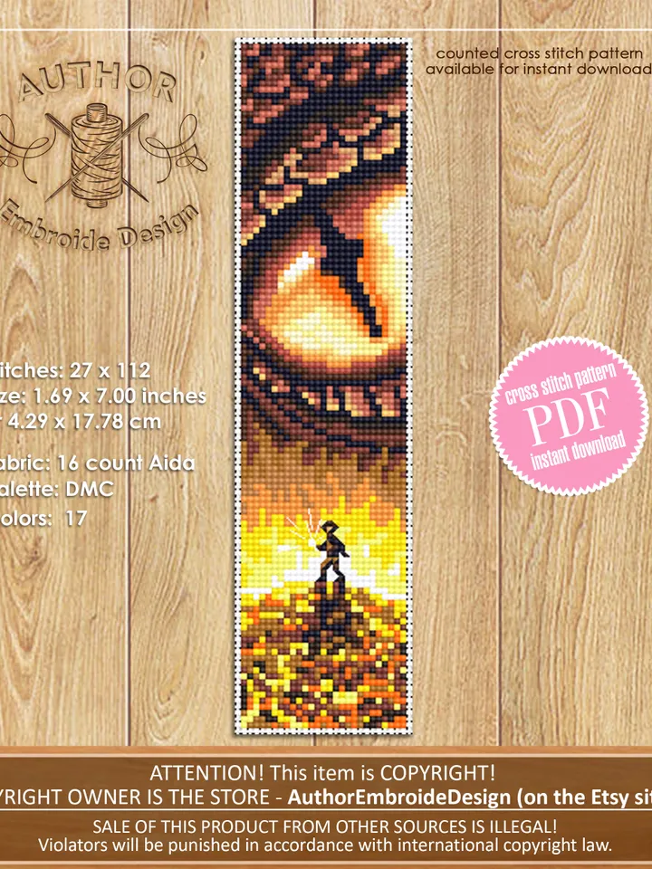 Fantasy bookmark set cross stitch pattern download PDF Fairy door cross stitch Magic handmade bookmark Nature cross stitch Wizard world #B90