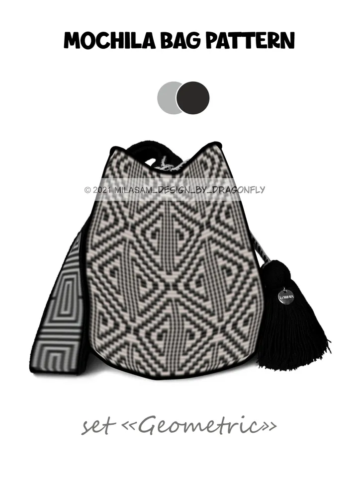 Tapestry crochet patterns - set Geometric