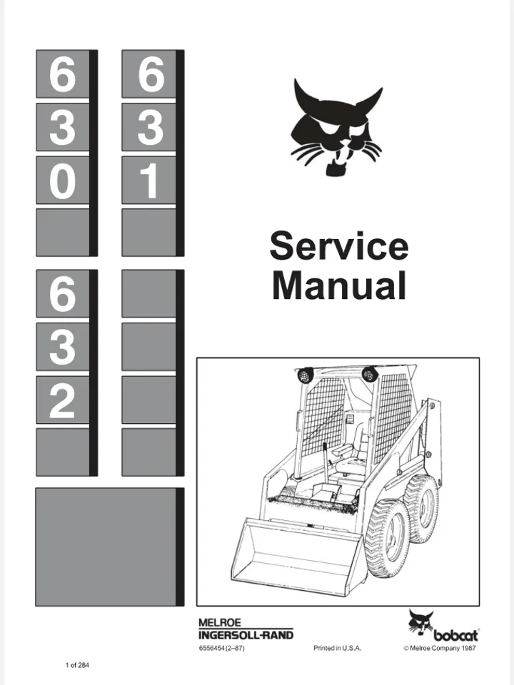 BOBCAT 631 SKID STEER LOADER SERVICE SHOP REPAIR MANUAL