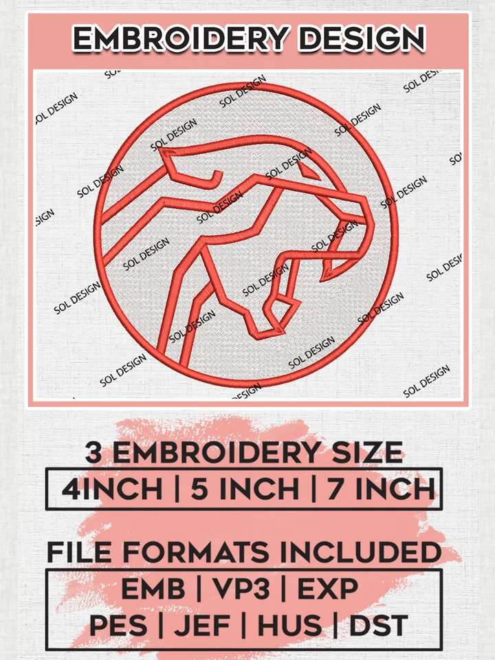 NCAA SIU Edwardsville Cougars Team Mascot Logo Embroidery Design Files, NCAA SIU Edwardsville Cougars Machine Embroidery, NCAA Teams, 3 sizes, NCAA Machine embroidery designs, Digital Download