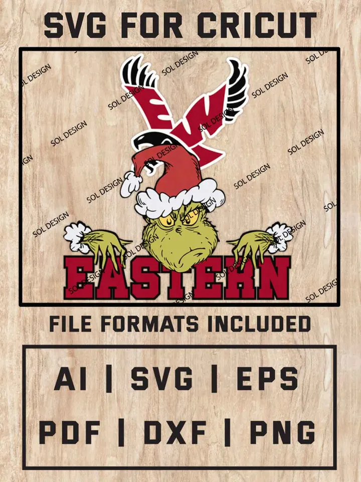 Grinch Eastern Washington Eagles SVG, NCAA SVG Design, NCAA EWU Eagles SVG, NCAA Eagles Cricut, Christmas Svg, Grinch svg, Digital Download