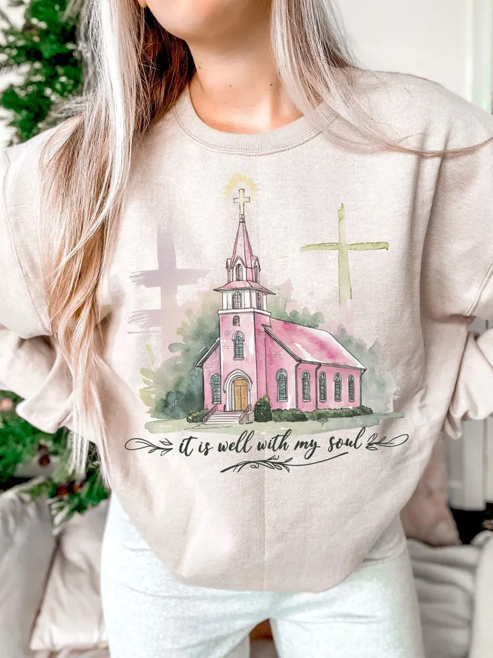 It Is Well With My Soul Watercolor PNG Sublimation | Vinyl Transfer | Christian Designs | Jesus Designs | Digital Download