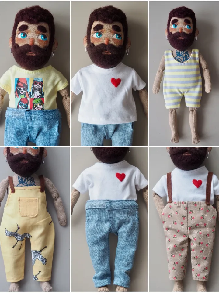 PDF sewing pattern Clothes for Rockanddoll