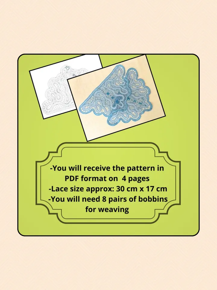 5 Patterns Lace Bobbins. Lace style.