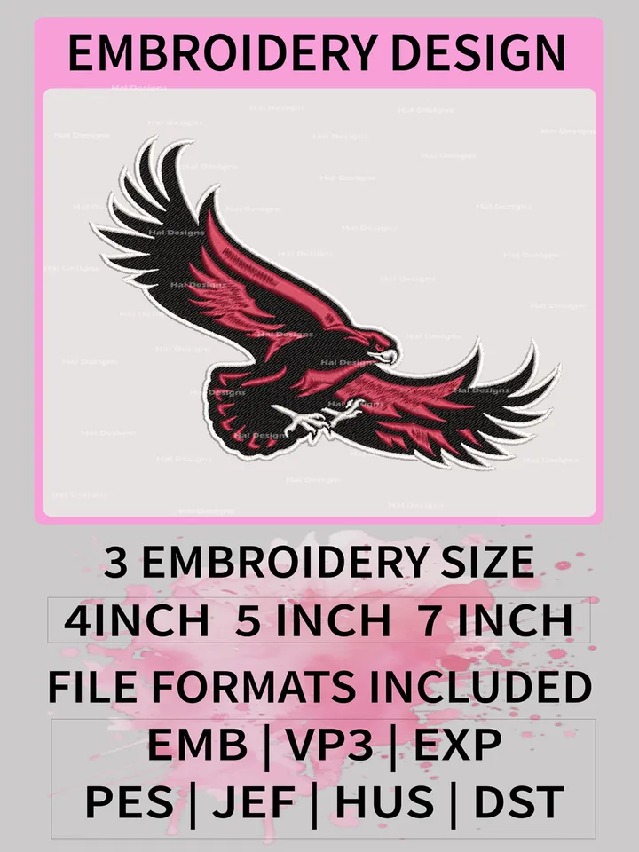 NCAA Saint Joseph's Hawks Embroidery Files | Machine Embroidery Designs