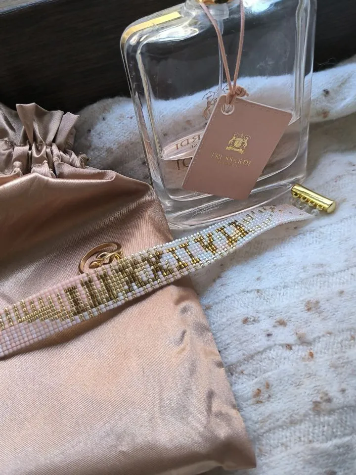 A bracelet with a personalized money code based on your birthdate.