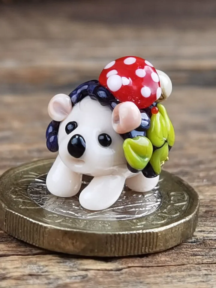 MINIATURE ANIMALS Hedgehog figurine Hedgehog miniature Baby Hedgehog Glass Hedgehog decor Hedgehog gift Tiny Hedgehog Fairy garden animal