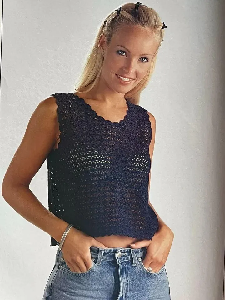 Top crochet pattern, lace crochet top, T-shirt crochet pattern women ladies summer top pdf instant download