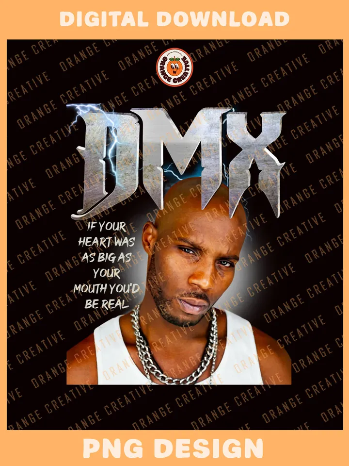 90s DMX Rapper Bootleg T-shirt PNG, 90s Bootleg Template, Graphic DMX Rap PNG Files, Custom Bootleg Hip Hop Rap Tee, Digital Download