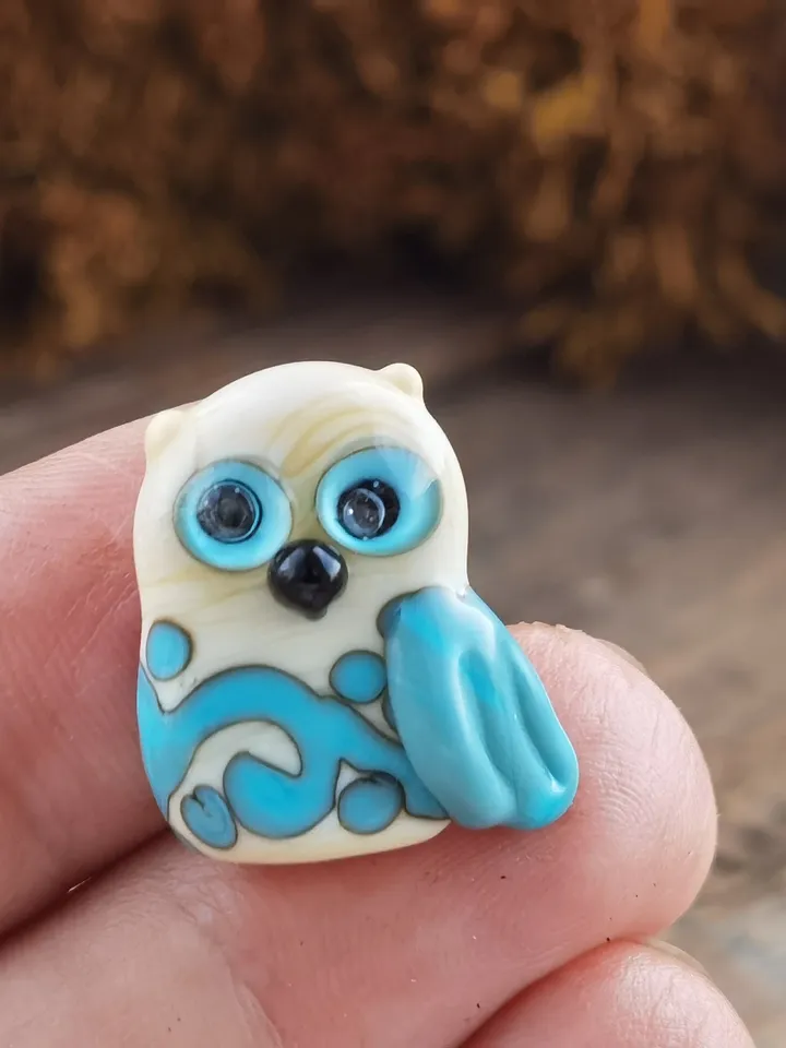 Glass figurines Miniature Owl figurine Tiny owl glass owl gifts graduation gifts Tiny glass animals terrarium figurines Animal figurines
