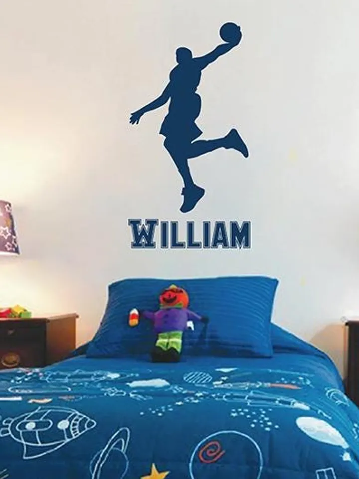 Personalized basketball Wall Decal Name ik2733