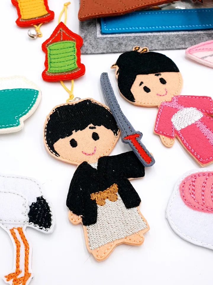 Japan Quiet Book Page & Finger Puppets ITH Embroidery Design, Mount Fuji Felt Play Set, Sakura, Educational Toy Download