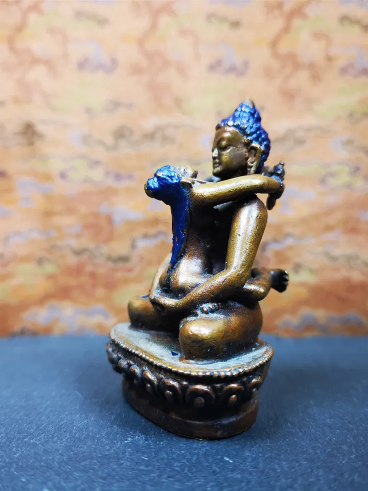 Gandhanra Handmade Samantabhadra in Yab Yum Statue,Anuttarayoga Tantra,For Tantric Practice & Acro Yoga,Handmade in Nepal