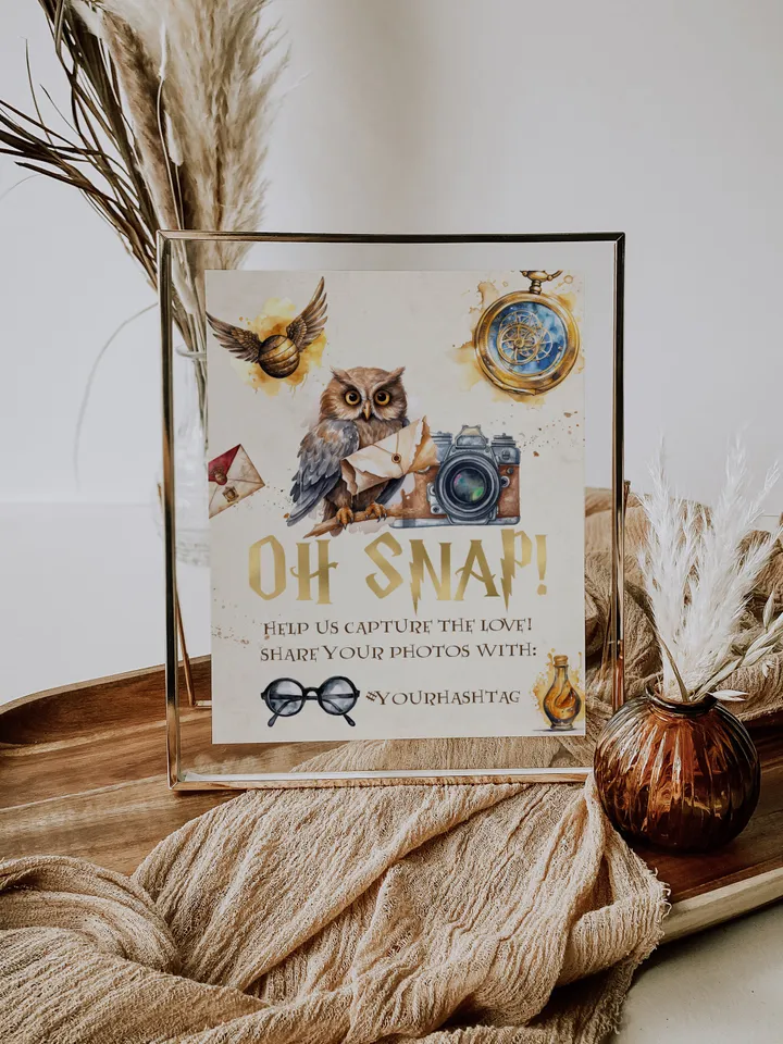 OH SNAP!; Wizard Baby Shower; Magic School Baby Shower template; Instant Download; wiz1320