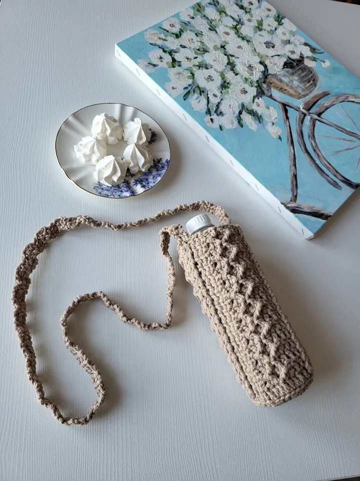CROCHET PATTERN Water bottle holder pattern Reusable bottle crochet pattern DIY holder bottle Cozy Crochet Patterns Crochet Bottle Bag