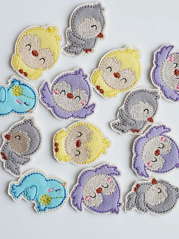 ITH Felt Birdie Embroidery Design Applique, Mini Bird Felties Pattern for Crafts, 4x4 Hoop DIY Project File