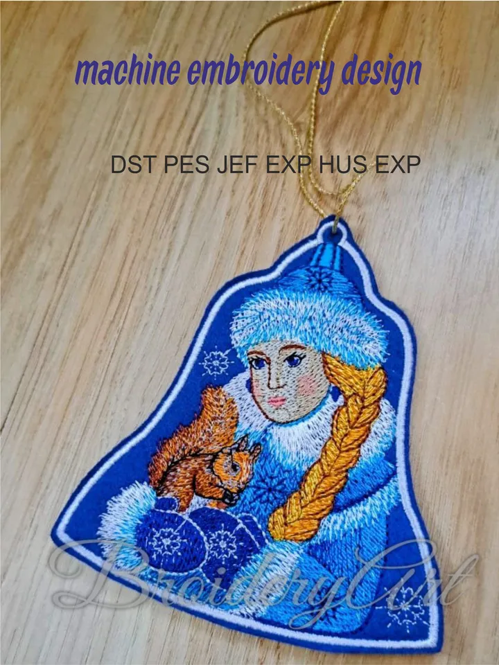 Embroidery design of the decor "Snow girl"
