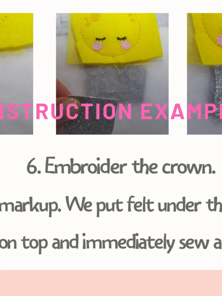 ITH Rainy Cloud Hair Clip Embroidery Design & Tutorial, Felt Weather Hair Bow Pattern, 4x4 Hoop DIY Project