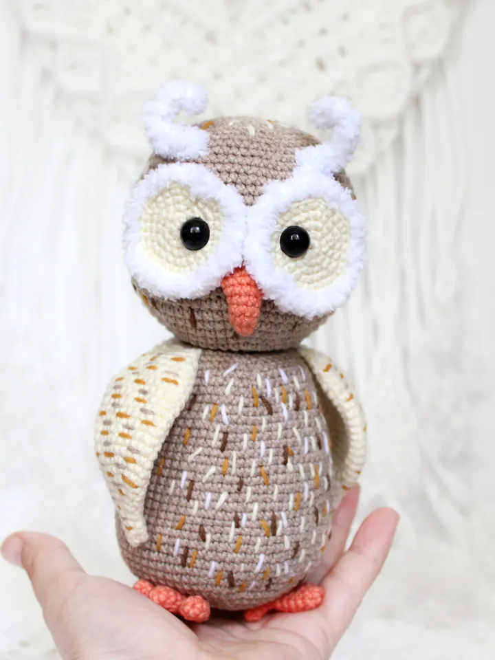 Crochet owl pattern PDF in English Amigurumi owlet Halloween nursery decor