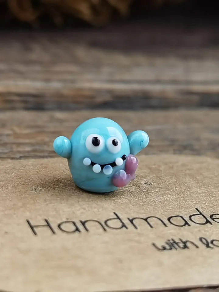 Tiny monster miniature glass monster figurine monster sculpture for terrarium decoration or fairy garden decor