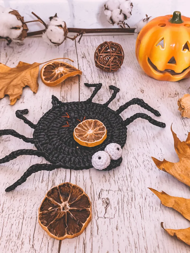 Crochet basket pumpkin and coaster PDF pattern, digital instant download