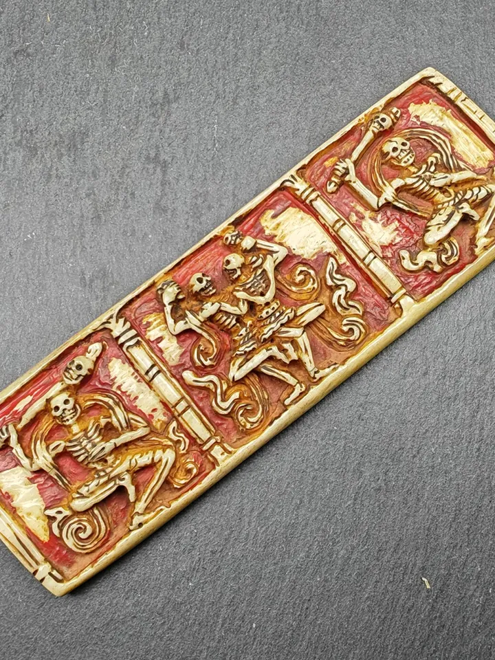 Authentic Citipati Skull Master Kapala Badge,Gandhanra Old Tibetan Amulet,13cm × 4cm
