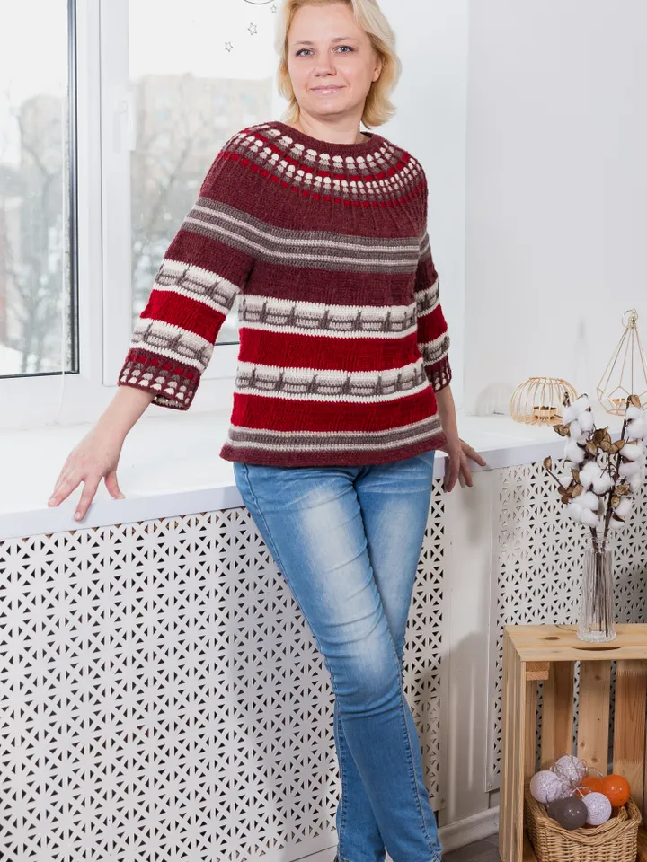 Top-Down Sweater Margo Crochet Pattern