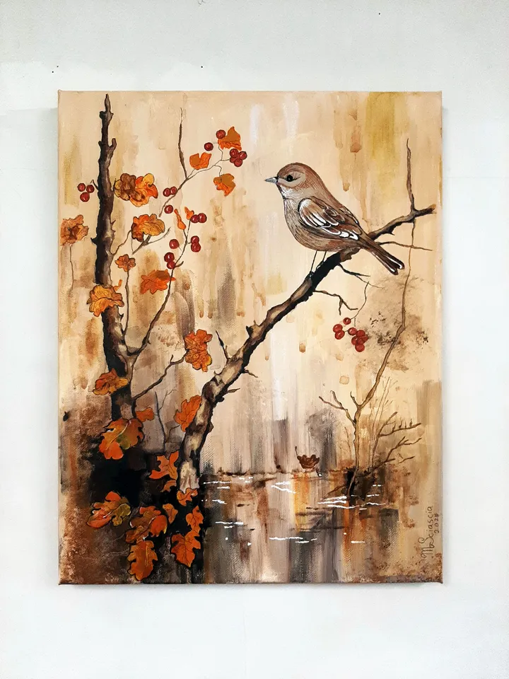 "Autumn Melody" handmade acrylic picture