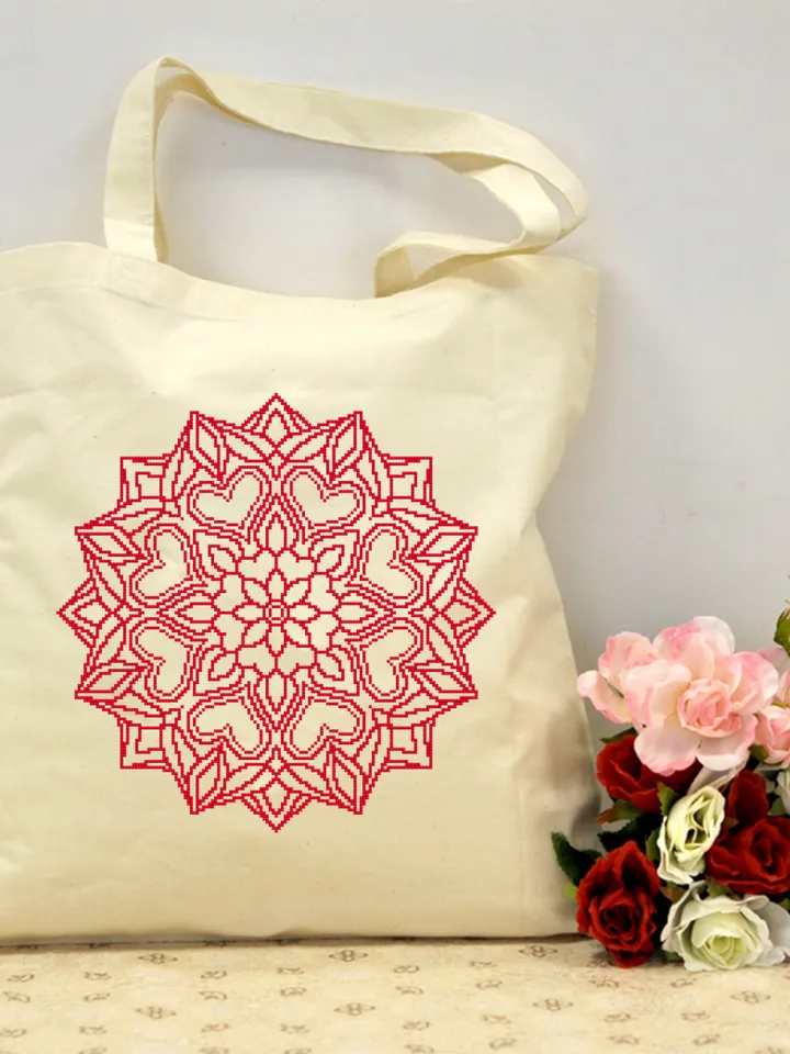 Mandala cross stitch pattern download PDF Flower mandala digital PDF Monochrome cross stitch chart Modern quick cross stitch counted #M141