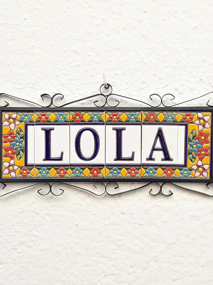 Ceramic letters and numbers 11cm (4.3") for the wall - Hand-glazed in Spain - "SEVILLA" models - Ceramic letters number -